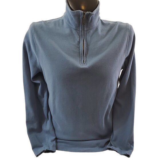 J. Crew Mercantile Men's Blue Long Sleeve Fitted ¼ Zip Pullover - Size Large - Picture 11 of 15